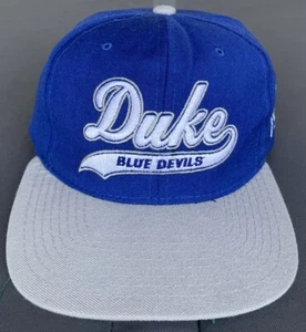 Vintage 90s Duke Blue Devils Starter Script SnapBack Hat Cap 100% Wool Natural - Picture 1 of 11