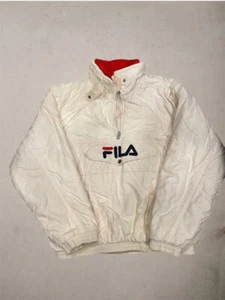 vintage Y2K FILA puffy coat white - Picture 1 of 9