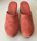 NIB Charlotte Stone Marlo Suede Clogs In Cerise Pink  Size 8