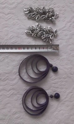 Orecchini Stupendi Vintage Autentici Anni 70. A Clip , Pendenti  - Immagine 1 di 4