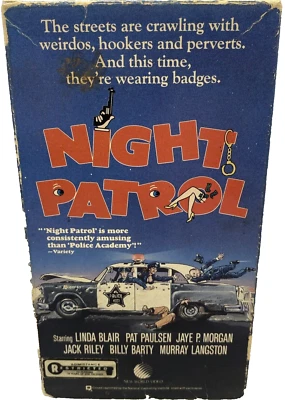 Night Patrol VHS Video Linda Blair Paul Paulsen Billy Barty Rated R 1984 - Image 1 of 4