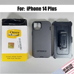 OtterBox Defender Case for iPhone 14 Plus -Black | Holster Clip | Rugged Defense - Picture 1 of 12