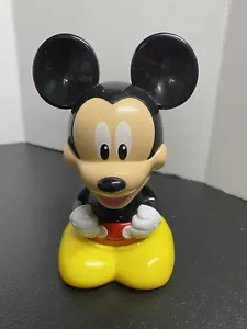 Walt Disney Mickey Mouse Figurine Mouth Open Button Flashlight Toy TESTED - Picture 1 of 6