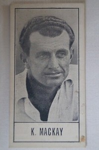 Cricket 1956 - Vintage Collectable - Barratt Cricket Card - Ken Mackay