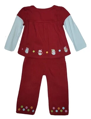 18-24 Gymboree красный уютный милашка снеговик рубашка и вельветовые брюки наряд - Изображение 1 из 4