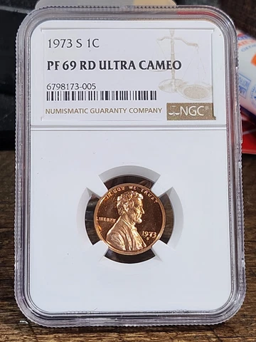 1973 S Lincoln 1c, NGC Certified PF 69 UCAM RD, 005 Cover