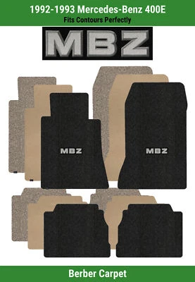Alfombrillas delanteras y traseras Lloyd Berber para Mercedes-Benz 400E 92-93 con apliques MBZ Foto 1 de 4