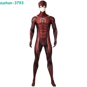 The Flash Cosplay Jumpsuit Costume Clothing Accessory Suit Halloween Superhero  - Picture 1 of 16