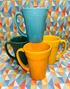 NEW set of 4 FIESTA LATTE bistro MUG 18 oz mixed colors FIESTAWARE Ships Free - Picture 1 of 3