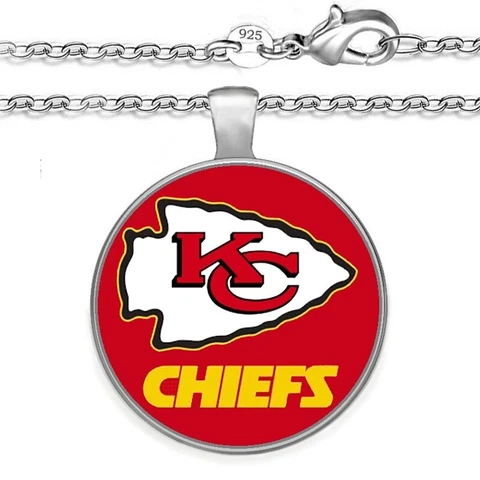 Special Kansas City Chiefs Womens Mens 925 Silver Chain Necklace With Pendant A1 Cover