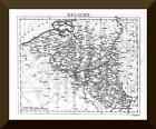 antike original Landkarte +BELGIEN+ 1837 +Kupferstich+ BELGIUM old map BELGIQUE