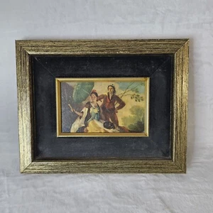 Francisco Goya The Parasol Sunshade Victorian Framed Art Vtg Romantic Lithograph - Picture 1 of 7