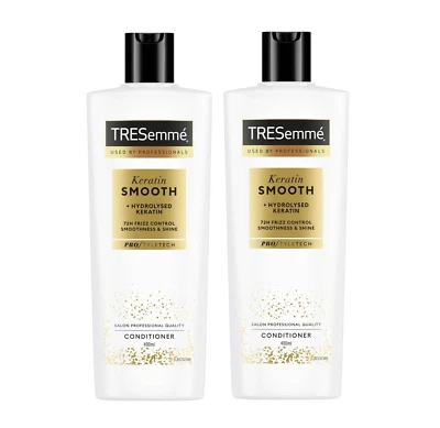 2x TRESemme Keratin Smooth Conditioner 400ml, Hydrolised Keratin, Frizz Control - Image 1 of 3