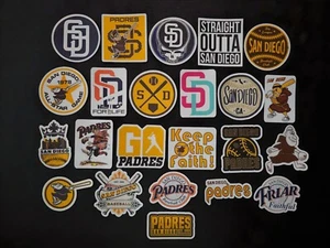 San Diego Padres Stickers MLB Decals Baseball Team Logo Friar Faithful SD 619 - Picture 1 of 24