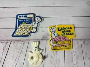VTG Pillsbury Doughboy - Piece of Cake, Sweet Day, Peg - Refrigerator Magnet Lot - Picture 1 of 3