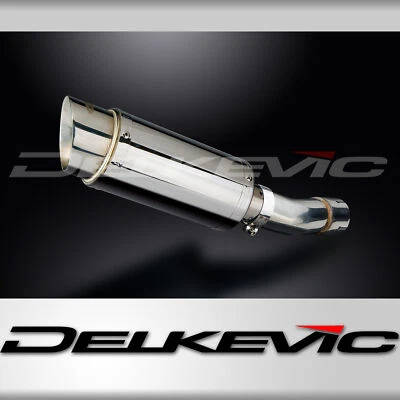Suzuki SV650 1998-2002 Delkevic Slip On 8" Round Stainless Exhaust Muffler Kit - Image 1 of 4