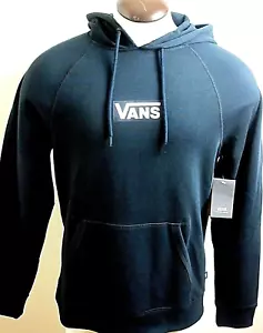 Vans Men's Versa Standard Pullover Hoodie Sweatshirt Black White Free Ship NWT - Picture 1 of 5