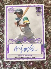 NICK YORKE 2020 Leaf TRINITY AUTOGRAPH #2/10 Boston Red Sox 1st Round Pick
