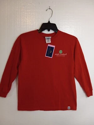 Camiseta de Natal Simply Southern Girls tamanho pequeno vermelha manga longa - Imagem 1 de 4