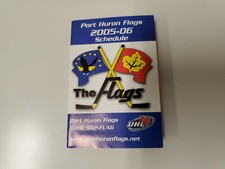 RS20 Port Huron Flags 2005/06 Minor Hockey Pocket Schedule - Bud Light