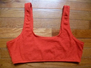 Women's Primark Red Coral Cropped 3D Bralette Size 12 Bra Top - Picture 1 of 3