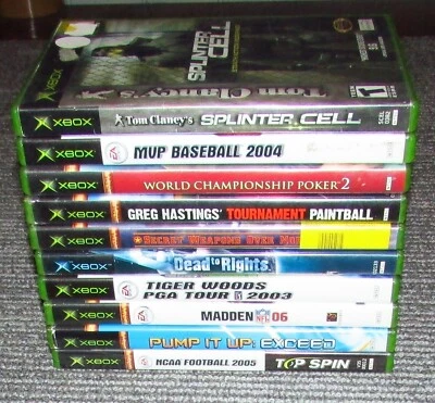 Lote de 10 Jogos Xbox Originais Splinter Cell, Pump It Up, Futebol NCAA - Imagem 1 de 4