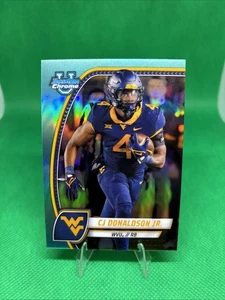2024 Bowman U Chrome CJ Donaldson Jr. RC rifrattore acqua #/299 West Virginia #43 - Foto 1 di 2