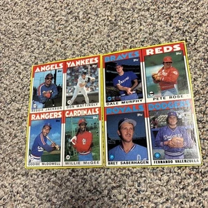 Parte inferior de caja de béisbol Topps 1986 (2) Reggie, Mattingly, Rose - Imagen 1 de 9