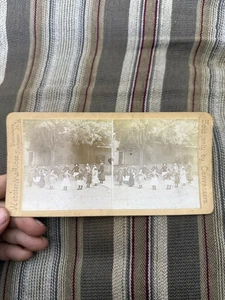 Vintage WEBSTER & ALBEE Stereoview RING AROUND THE ROSIE Kinder Tanz Spaß - Bild 1 von 4