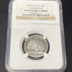 1999-S Silver Proof Connecticut Statehood Quarter 25C NGC PF69 UCAM - Picture 1 of 4