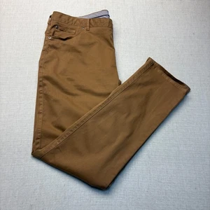 Pantalones chinos informales Peter Millar para hombre talla 40x34 marrón cinco bolsillos Ultimate - Imagen 1 de 2