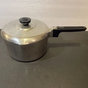 Vintage Magnalite GHC Aluminium 3 Quart Soßenpfanne Topf mit Deckel, doppelter Ausgießer - Bild 1 von 15
