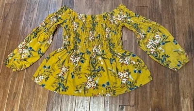 Blusa boho Xhilaration floral fuera del hombro talla XXL Foto 1 de 4