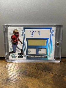 2023 Leaf Trinity Patch Auto Zay Flowers #PA-ZF1 White Platinum /25 Laundry Tag - Picture 1 of 2