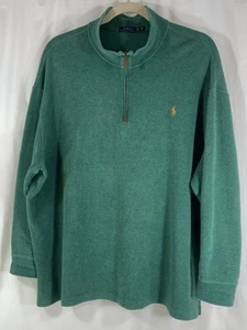 Maglione pullover Polo Ralph Lauren uomo 3XB quarto zip manica lunga cotone - Foto 1 di 9