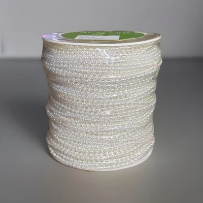 Faux Pearl Bead String - 100 Yd Spool - Christmas Bridal Decor Crafts - Image 1 of 2