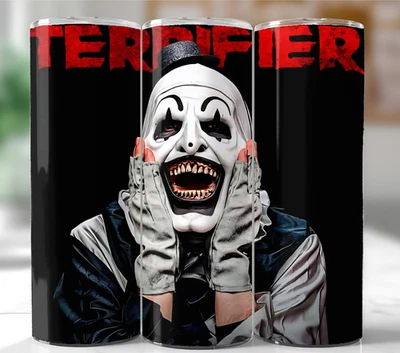 Terrifier Scare Night 20oz Stainless Steel Tumbler | Horror Movie Fan Cup - Image 1 of 4