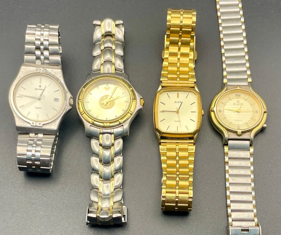 Top brand Lot Of 4  Watches Stainless Steel Swiss Japan - Image 1 of 2