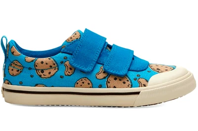 Toms Kids синий холст Улица Сезам печенье монстр графический туфли кроссовки размер 4Y - Изображение 1 из 4