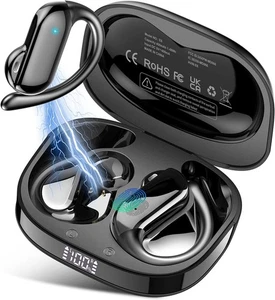 Écouteurs sans Fil Bluetooth 5.4 avec Crochets d'Oreille Écouteurs Ouverts Sport IPX7 Li - Photo 1 sur 22