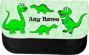 PERSONALISED MULTI DINOSAUR SCHOOL PENCIL CASE GIFT PRESENT XMAS BIRTHDAY - Picture 1 of 3