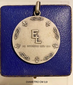 EUGENIO DI SAVOIA LUCIA DI BORBONE medaglia Matrimonio 20-10-1938 argento - Picture 1 of 4