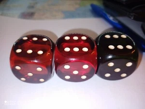 ddr würfel bakelit catalin kunstharz top edel grün, gelb, rot - Bild 1 von 5