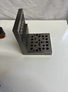 Machinist/Toolmaker 90 angle plate, hardened precision 7x6x5 Stepped& Tapped - Picture 1 of 12