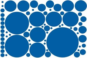 Rapid Vinyl 69 Random Various Sized Polka Dot Vinyl Decal Stickers Removable - Picture 1 of 11