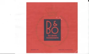 B & O Bang & Olufsen Bedienungsanleitung user manual für Beocord 1800 Copy - Picture 1 of 1