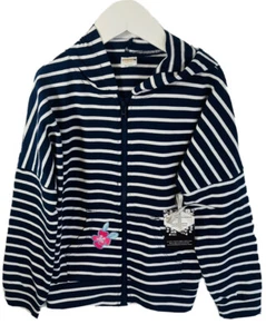 Gymborie Hoodie S 5-6 Girls Blue striped Name Brand NWOT $34.95 - Picture 1 of 9