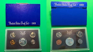 1968 & 1969 U.S Proof Sets - Picture 1 of 9