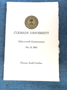 Vintage 1983 Clemson University Startprogramm; Hochschulbildung - Bild 1 von 2