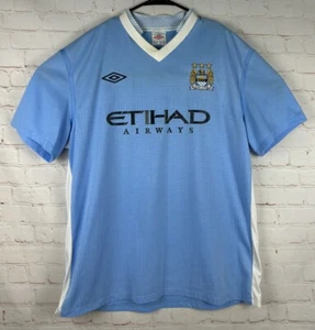 Umbro Soccer Jersey Blue Manchester City MCFC Etihad Airways #93 Size Large - Picture 1 of 6